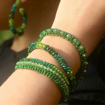 Bracelete de Crochê Ziggy Mix Green