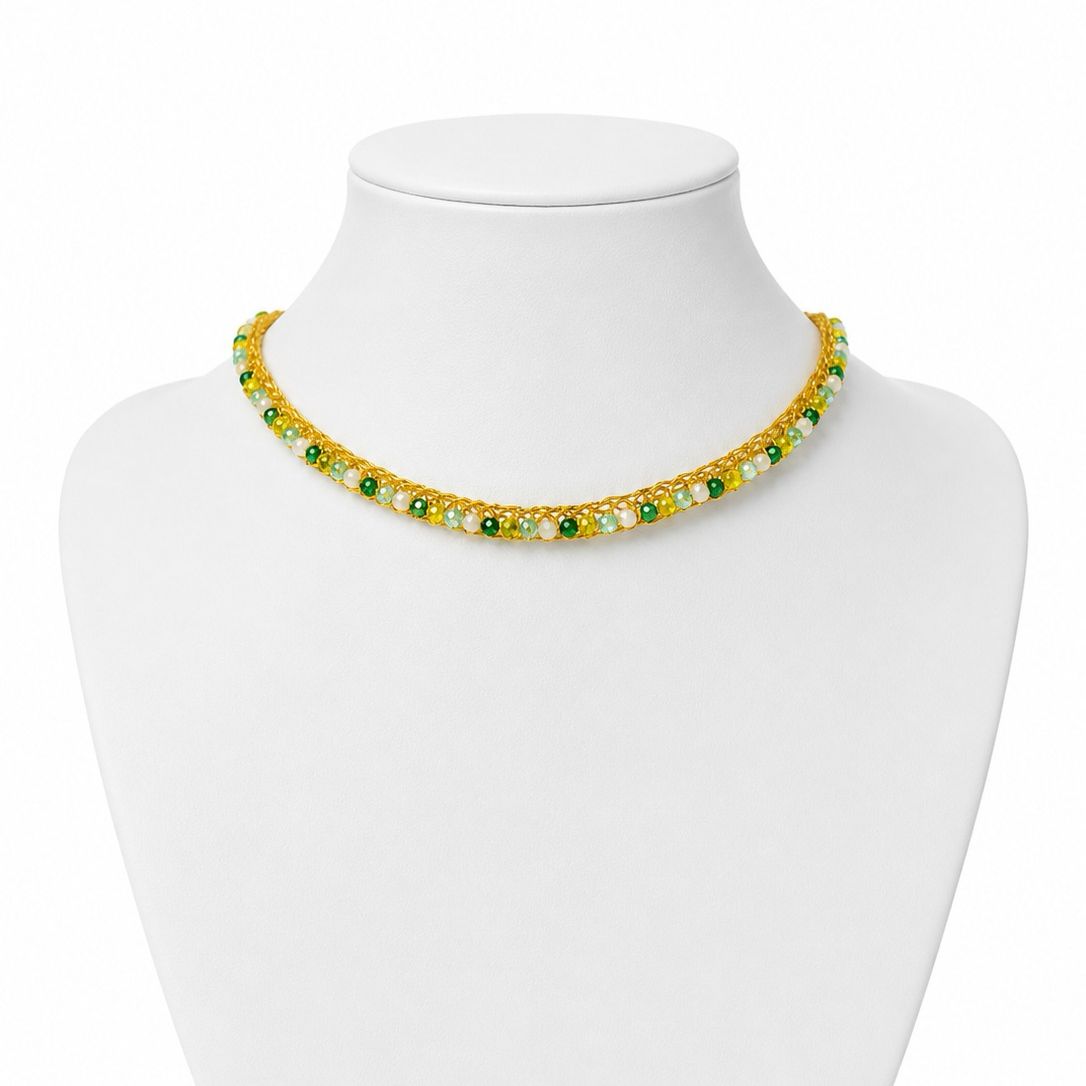 Colar de Crochê Choker Edição Copa