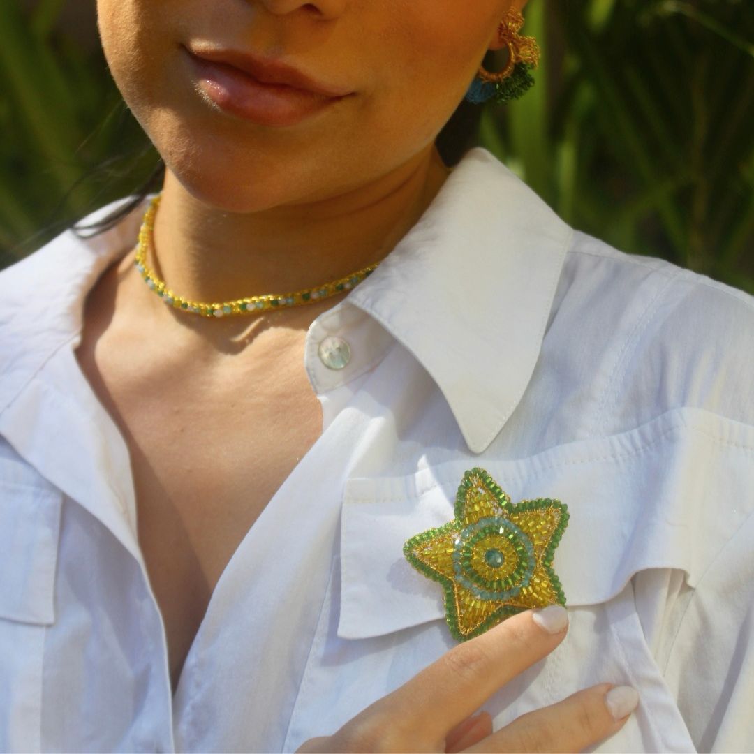 Broche de Crochê Star