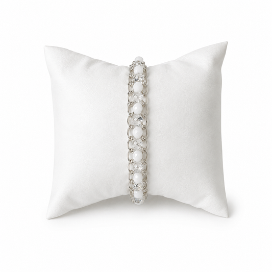 Bracelete de Crochê Molly Mix White