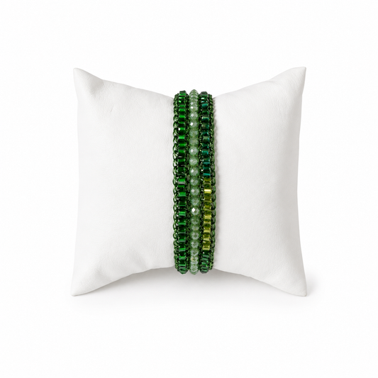 Bracelete de Crochê Ziggy Mix Green