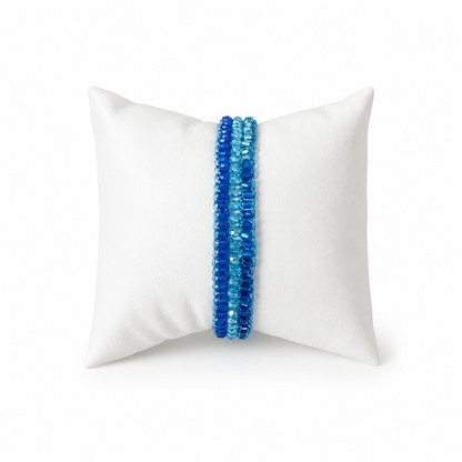 Bracelete de Crochê Ziggy Mix Blue