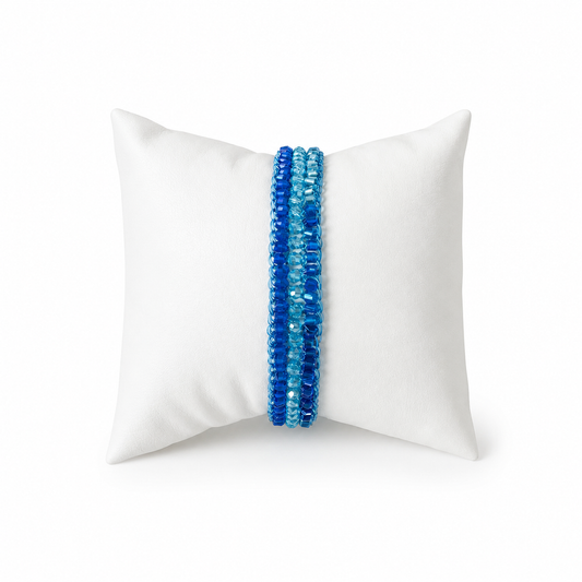Bracelete de Crochê Ziggy Mix Blue