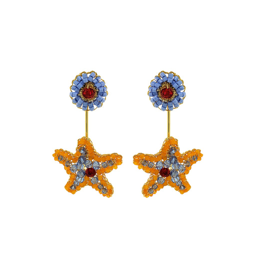 Brinco de Crochê Sea Star Dangle Sunrise Mix