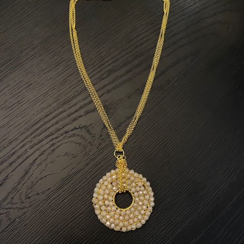 Colar de Crochê Pêndulo Nude