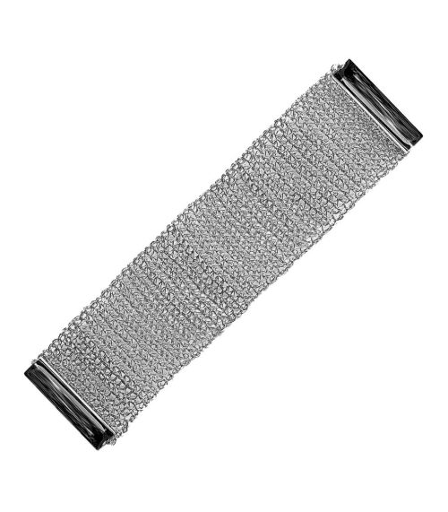 Bracelete de Crochê Ônix Fina