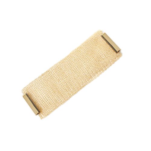 Bracelete de Crochê Dourado