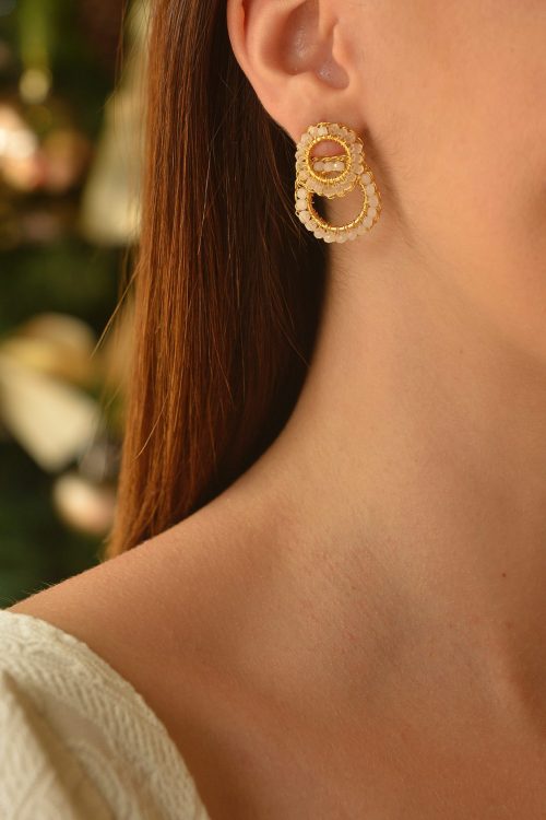 Brinco de Crochê Detail Dourado
