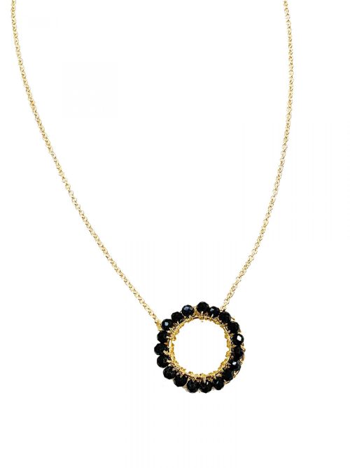 Colar de Crochê Esfera Preto