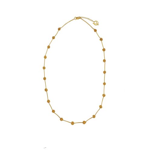 Colar de Crochê Long Details Dourado