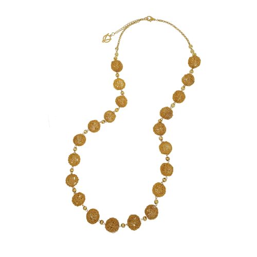 Colar de Crochê Long Delux Dourado