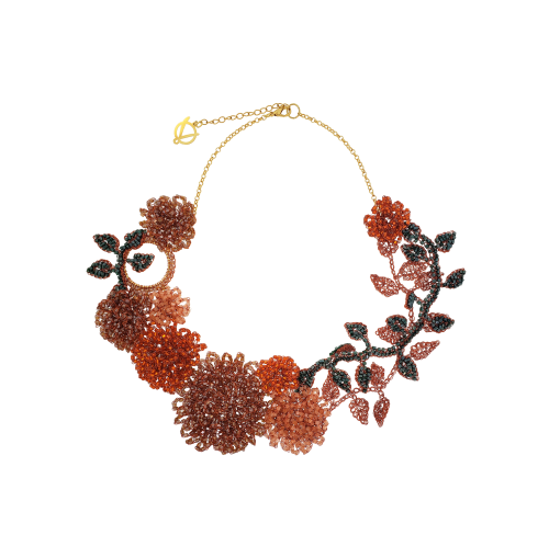 Colar de Crochê Amazonia Laranja Mistic Forest